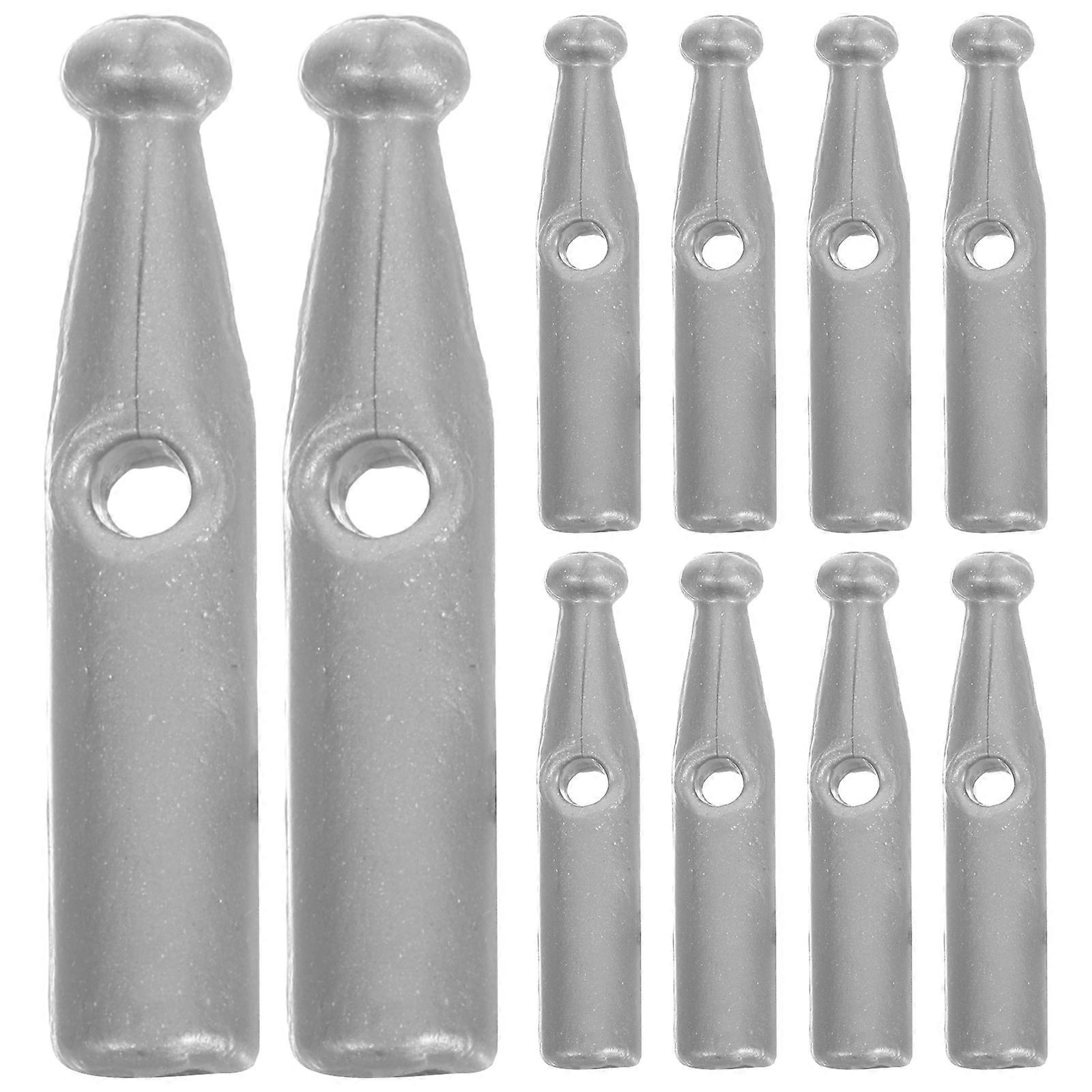 10 Stück Ersatz-regenschirmperlen, Kunststoff-regenschirmperlen, Regenschirmknochenabdeckungen-2.50x0.30x0.30cm-grey