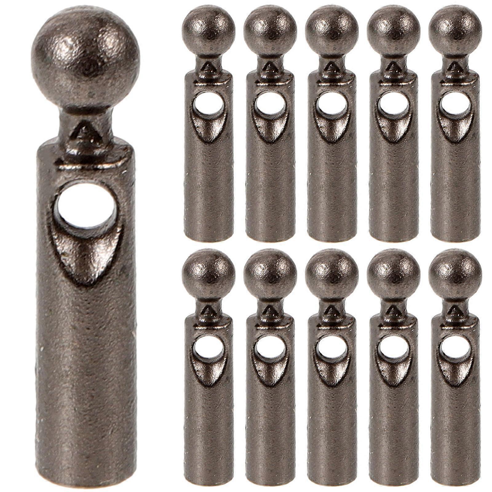 11 Stück Metall-schirmschwanzperlen, Schirmknochenabdeckungen, Falt-schirmschwanzkopfperlen-1.4x0.2cm