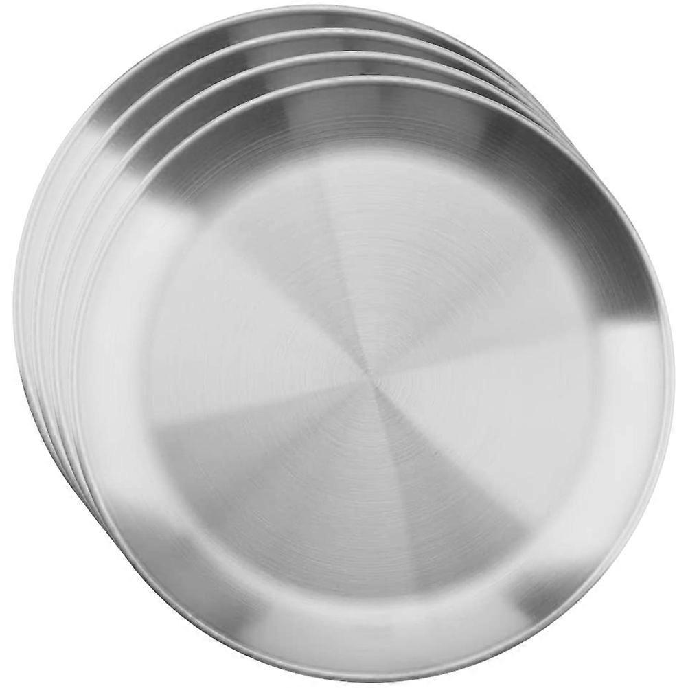 4-teiliges Edelstahl-teller-dessertschalen-set, Edelstahl-küchenutensilien, Bratenblech-silver