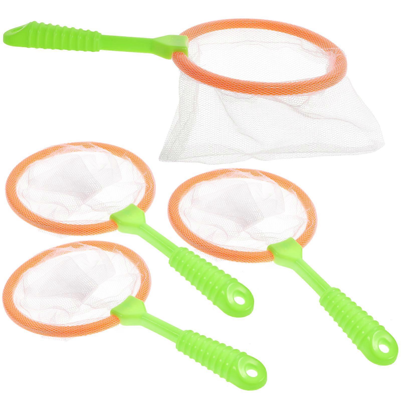 4er-set Große, Robuste Fischernetze Aus Kunststoff Für Kinder – Ideal Zum Insektenfangen, Baden, Spielen Und Für Abenteuer Im Park.
