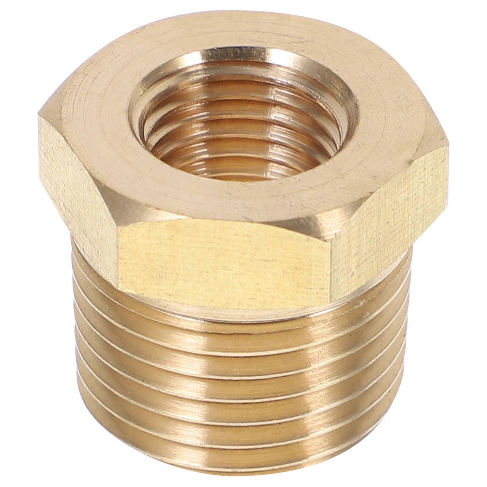 Schlauchadapter-reduzierstück Aus Edelstahl, Sechskant-reduzierbuchse 1/2" Npt-außengewinde X 1/4" Npt-innengewinde-2.00x2.00x1.20cm-golden
