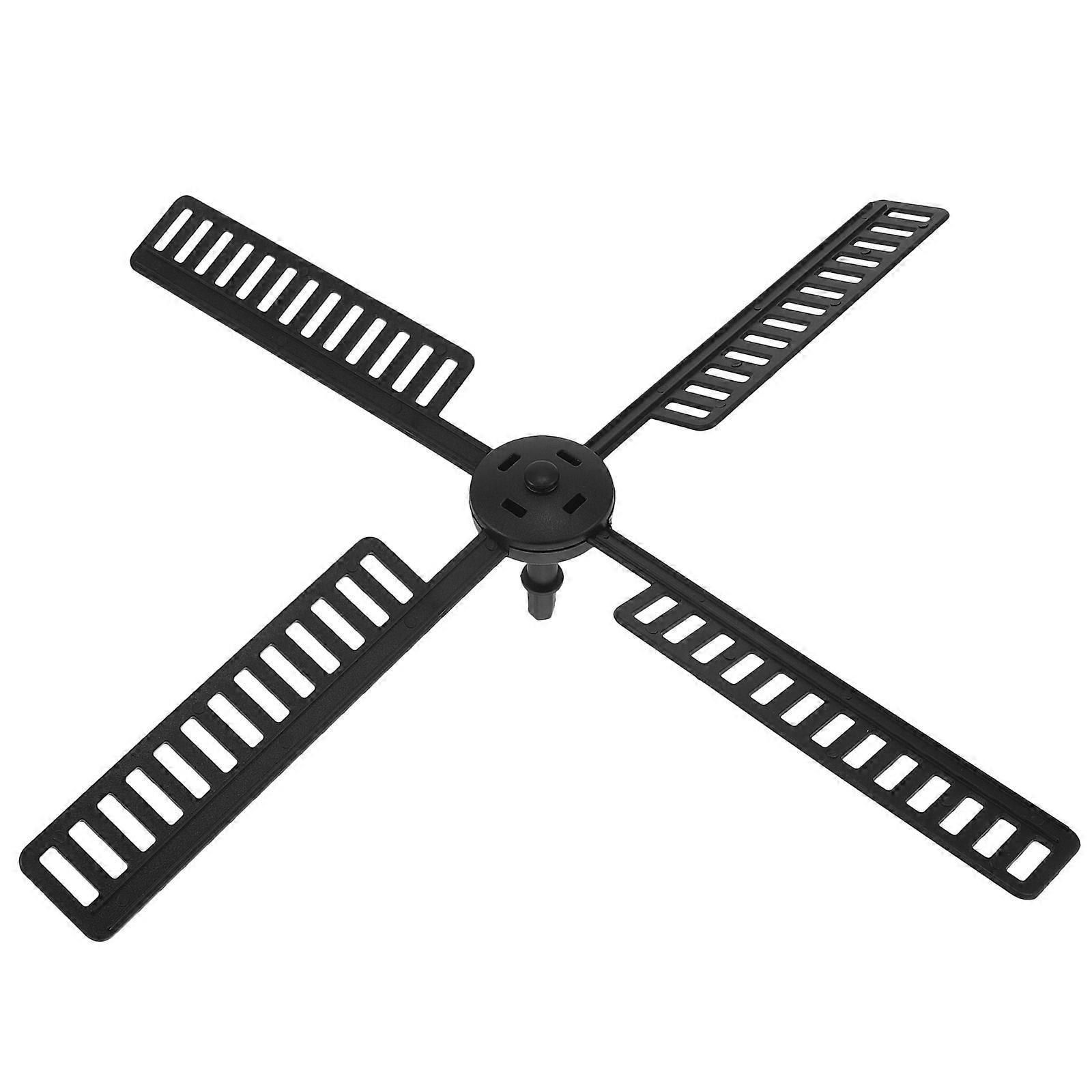 Set Windmühlenzubehör, Gartenwindmühlenflügel, Kunststoff-windmühlenblatt, Windmühlenteil-40.00x40.00x3.00cm-black