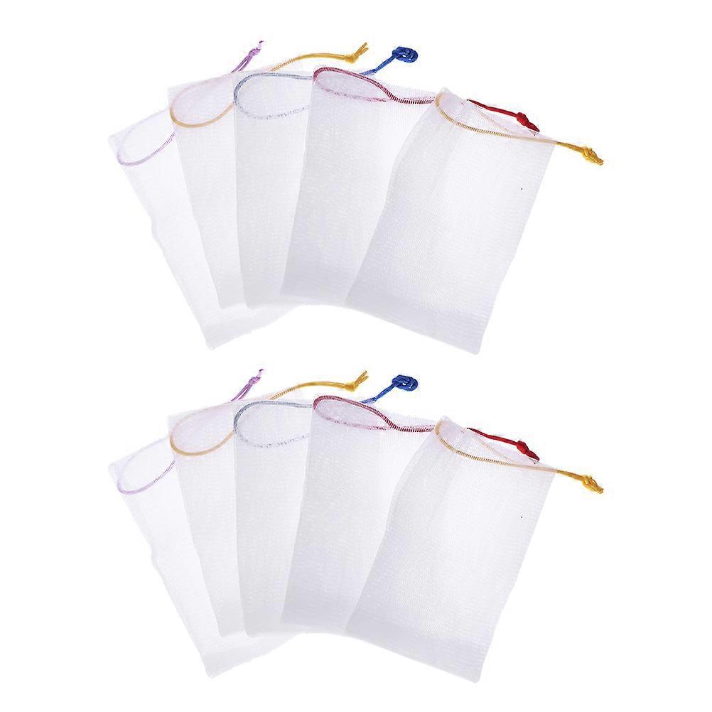 20 Stück Seifenaufbewahrungsbeutel, Handgefertigte Seifennetze, Netze Zur Körper- Und Gesichtsreinigung (farbe Zufällig)-15.00x9.00x0.20cm