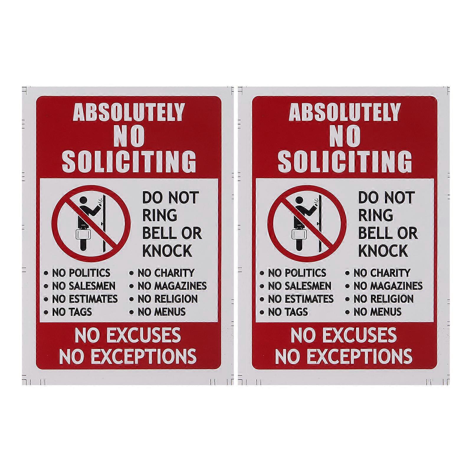 Stück Türschilder „hausieren Verboten“ – Bitte Nicht Klingeln – Haustürschild-14.00x9.50x0.10cm-multi