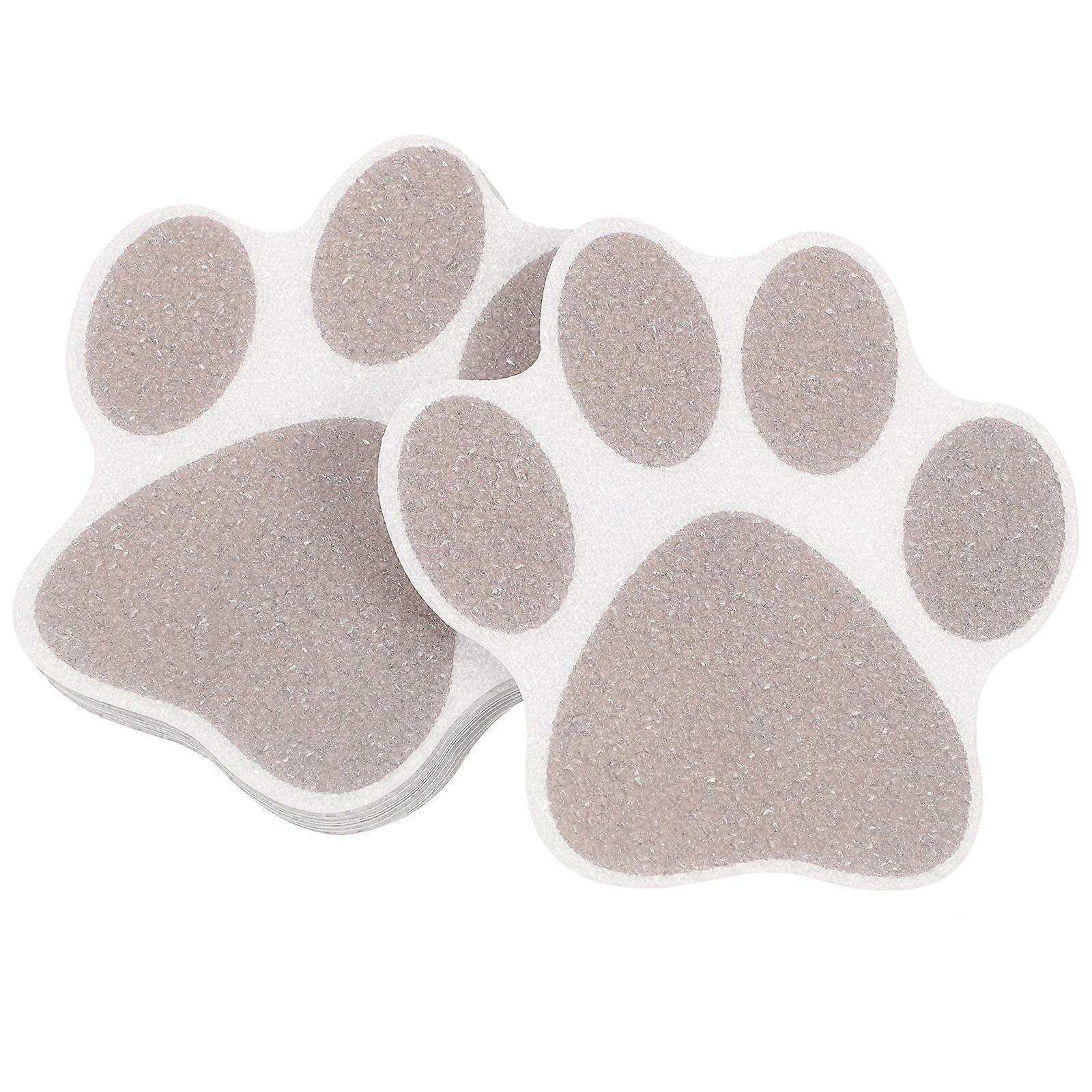 10 Stück Pfoten-badewannenaufkleber, Selbstklebende Boden- Und Wandaufkleber-9.9x9.5cm-grey