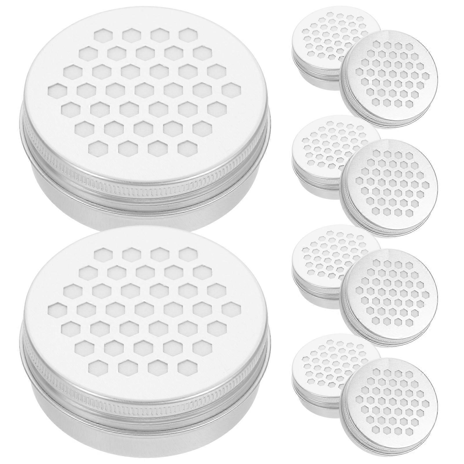 10 Stück Aluminium-lufterfrischer-diffusorboxen, Aromadiffusoren Für Zuhause, Aromadiffusorhalter-6.80x6.80x2.60cm-silver 2