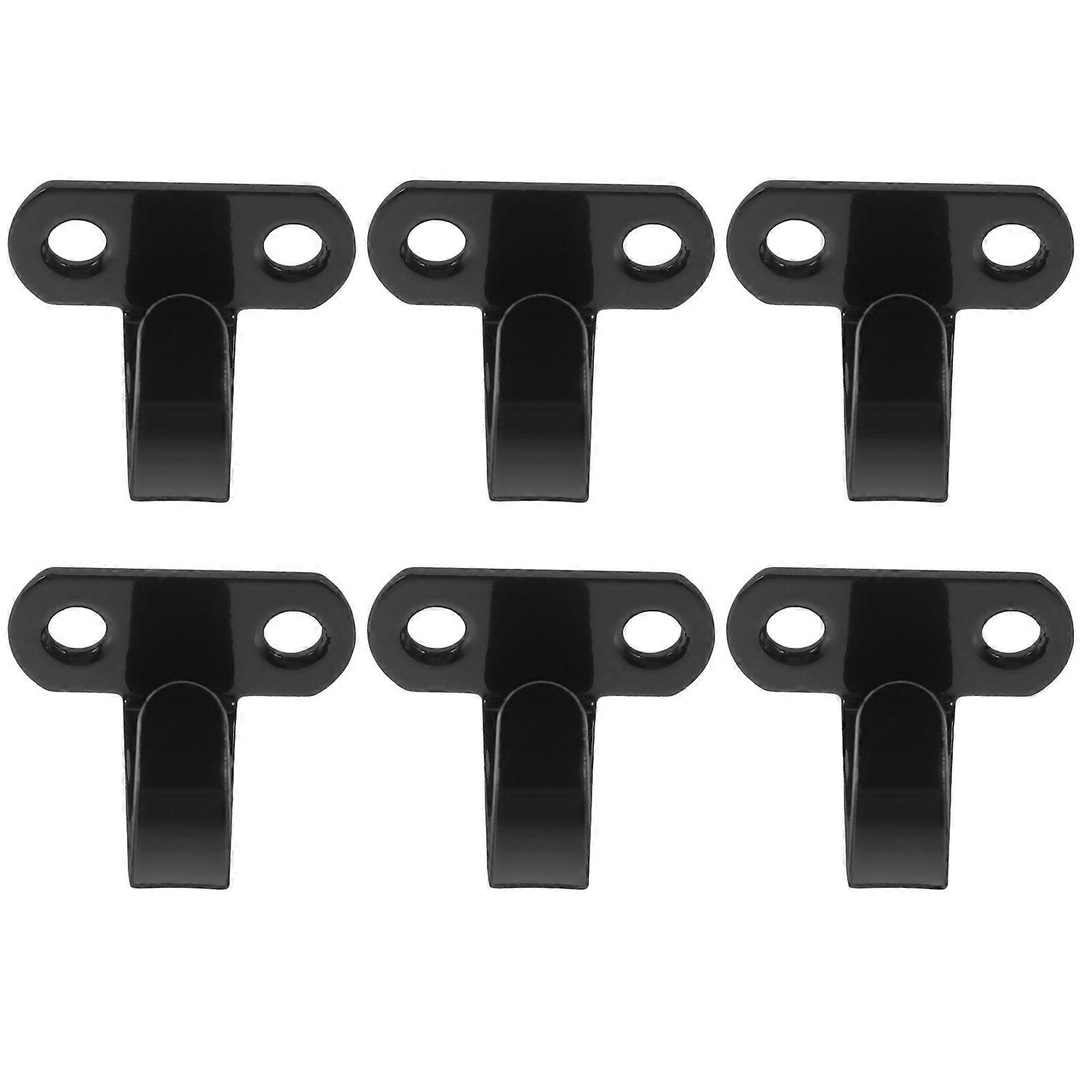 Stück Eiserne, Schraubenmontierte Deckenhaken, Unterregalhaken, Robuste Hakenaufhänger Für Badezimmer- Und Küchenschränke-3.50x3.50x2.50cm-black