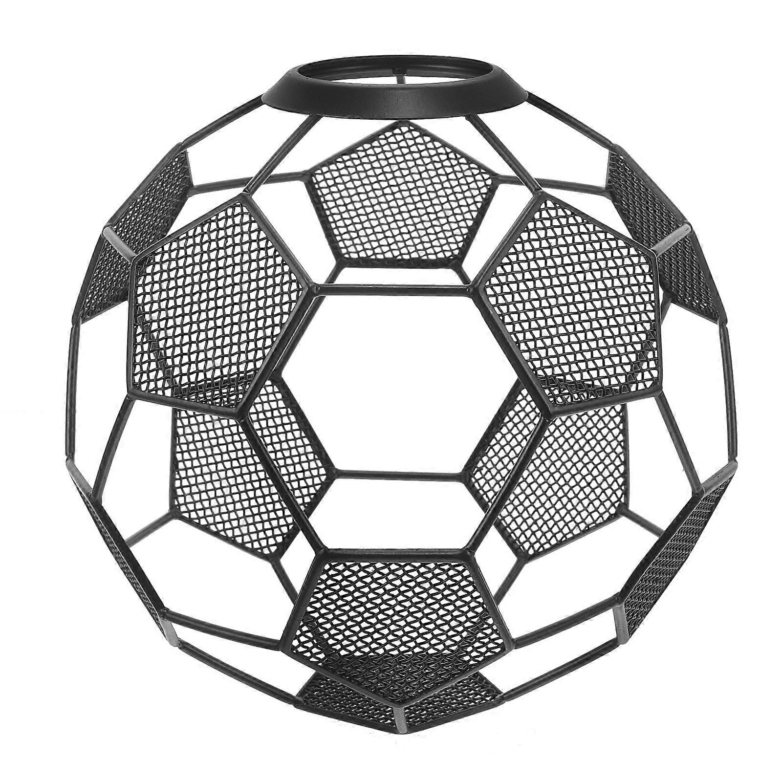 Moderner Lampenschirm, Lampenabdeckung In Fußballform Mit Aussparungen, Dekorativer Lampenschirm-14.50x13.00x13.00cm-black