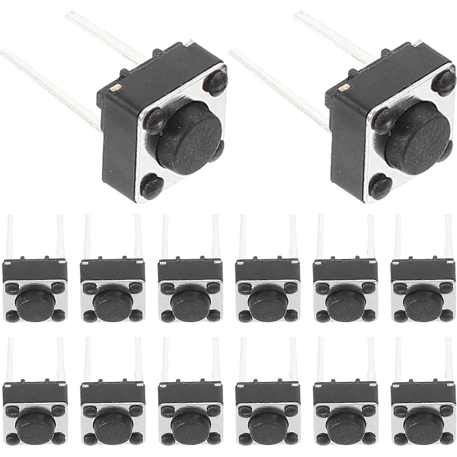 100 Stück Taktile Taster, Momenttaster, Drucktaster Für Steckplatinen-0.70x0.60x0.60cm-black