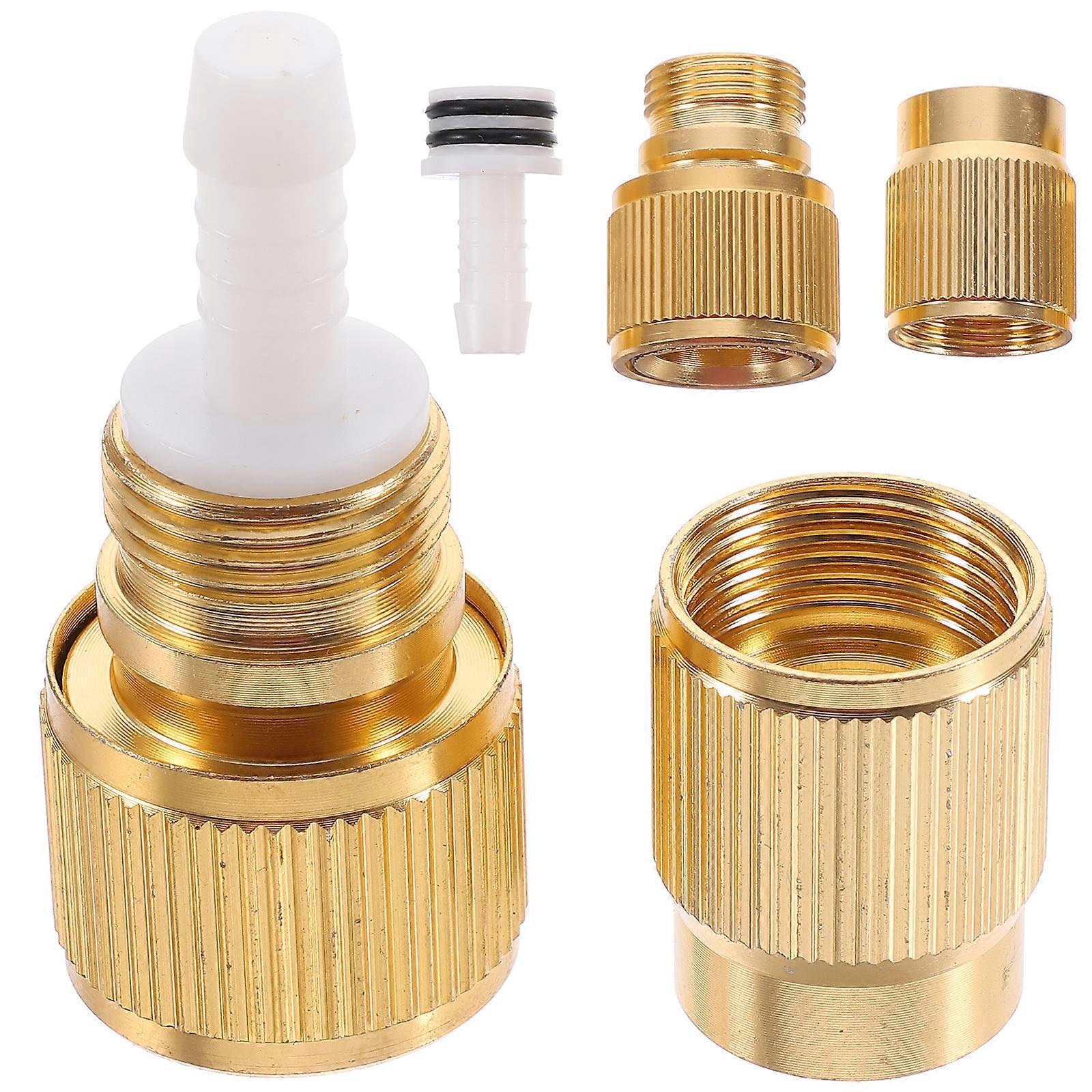 Stück Wasserschlauch-verbindungsstücke, Schnellkupplungszubehör Für Wasserschläuche-6.25x2.90x2.90cm-golden