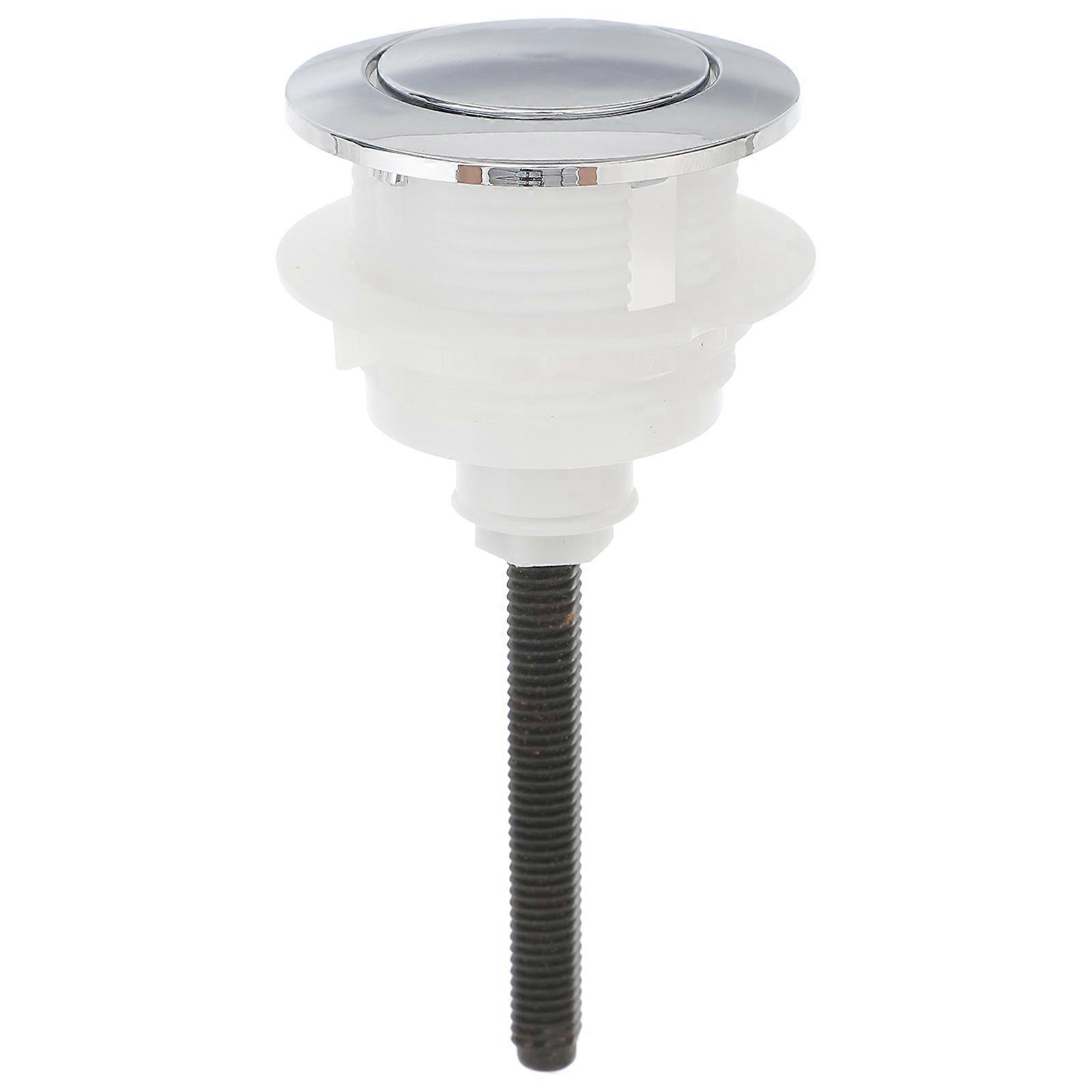 Spülknopf Für Toilettenspülung (einzeldrückfunktion) – Ersatzteil Für Toilettenknopf-13.00x4.60x4.60cm-silver