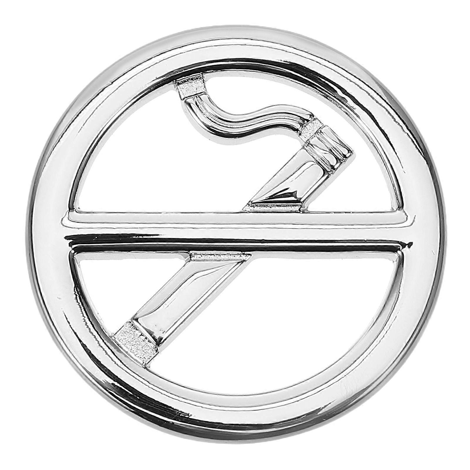Aufkleber „rauchen Verboten“ Aus Metall – Erinnerungsaufkleber – Warnschild „rauchen Verboten“-4.80x4.80x0.20cm-silver