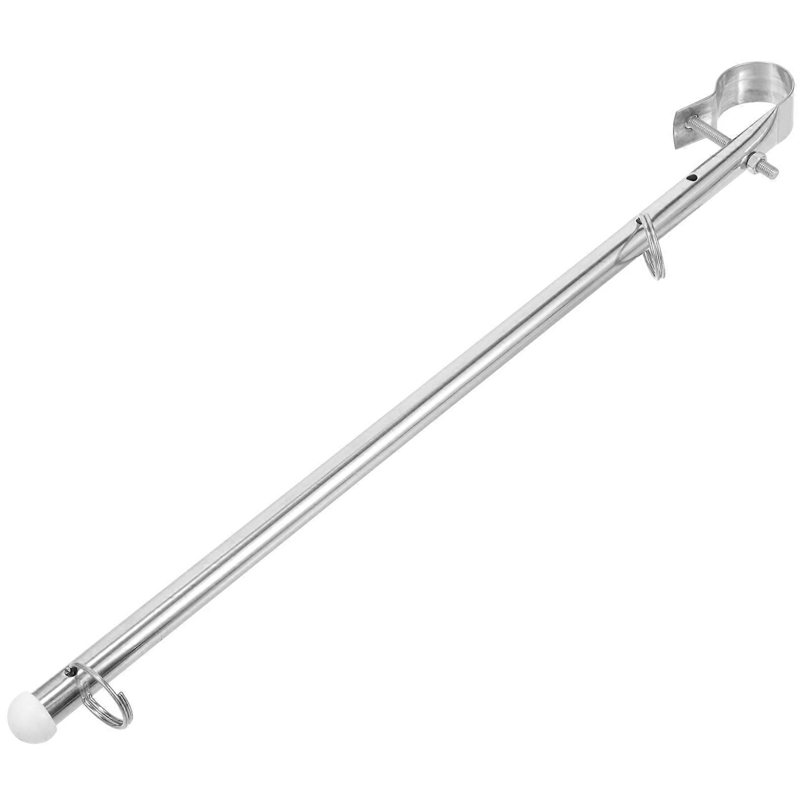 Flaggenmast Aus Edelstahl, Bootsflaggenmast, Marineflaggenmast, Yachtflaggenmast, Metallflaggenhalterung-39.20x5.50x2.00cm-silver