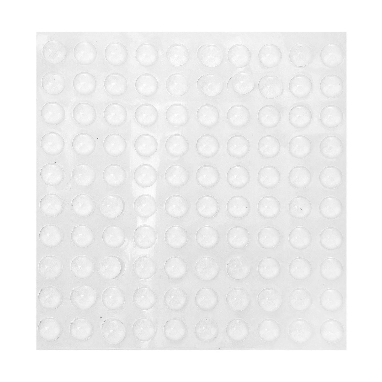 100 Stück Selbstklebende, Transparente Stoßdämpfer Für Sehbehinderte-1.00x1.00x0.40cm-white