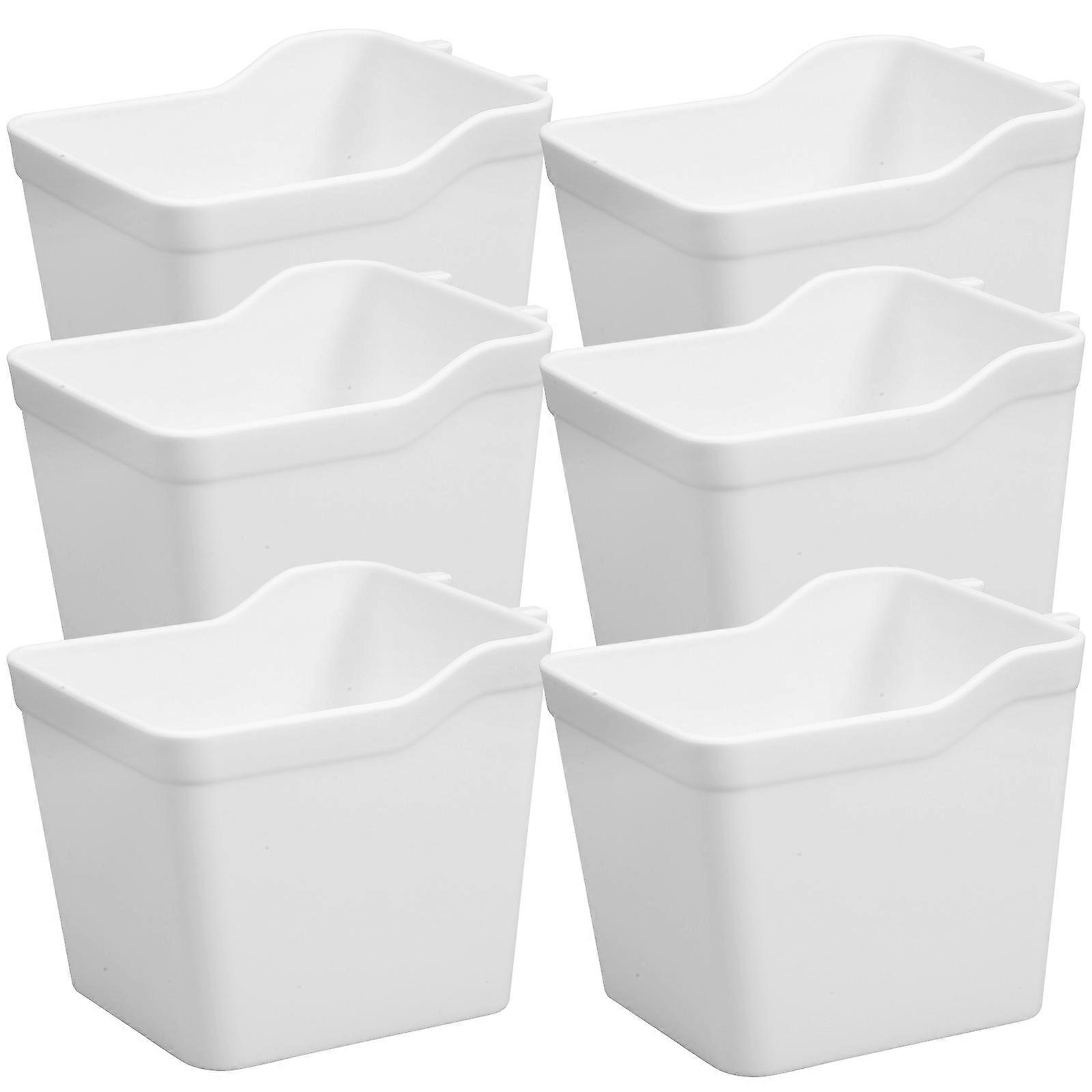 6-teiliges Set Lochwandbehälter, Werkzeugaufbewahrung Für Die Garage, Zubehör Für Die Werkbank-11.00x9.00x8.10cm-white
