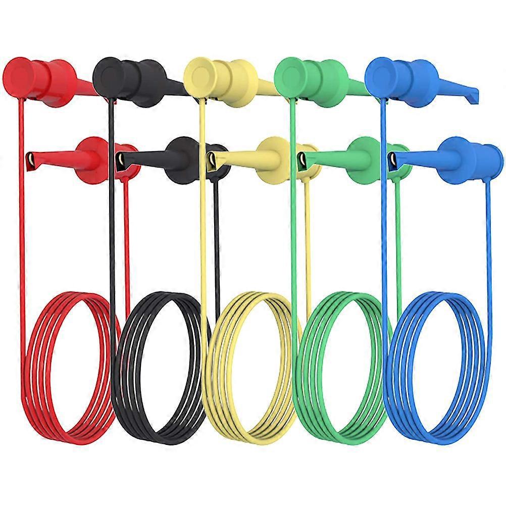 5 Stück Messleitungen, Mini-greifer-testkabel, Drähte, Doppel-ic-testhaken, Klemmen, Sonde-100x2.2cm