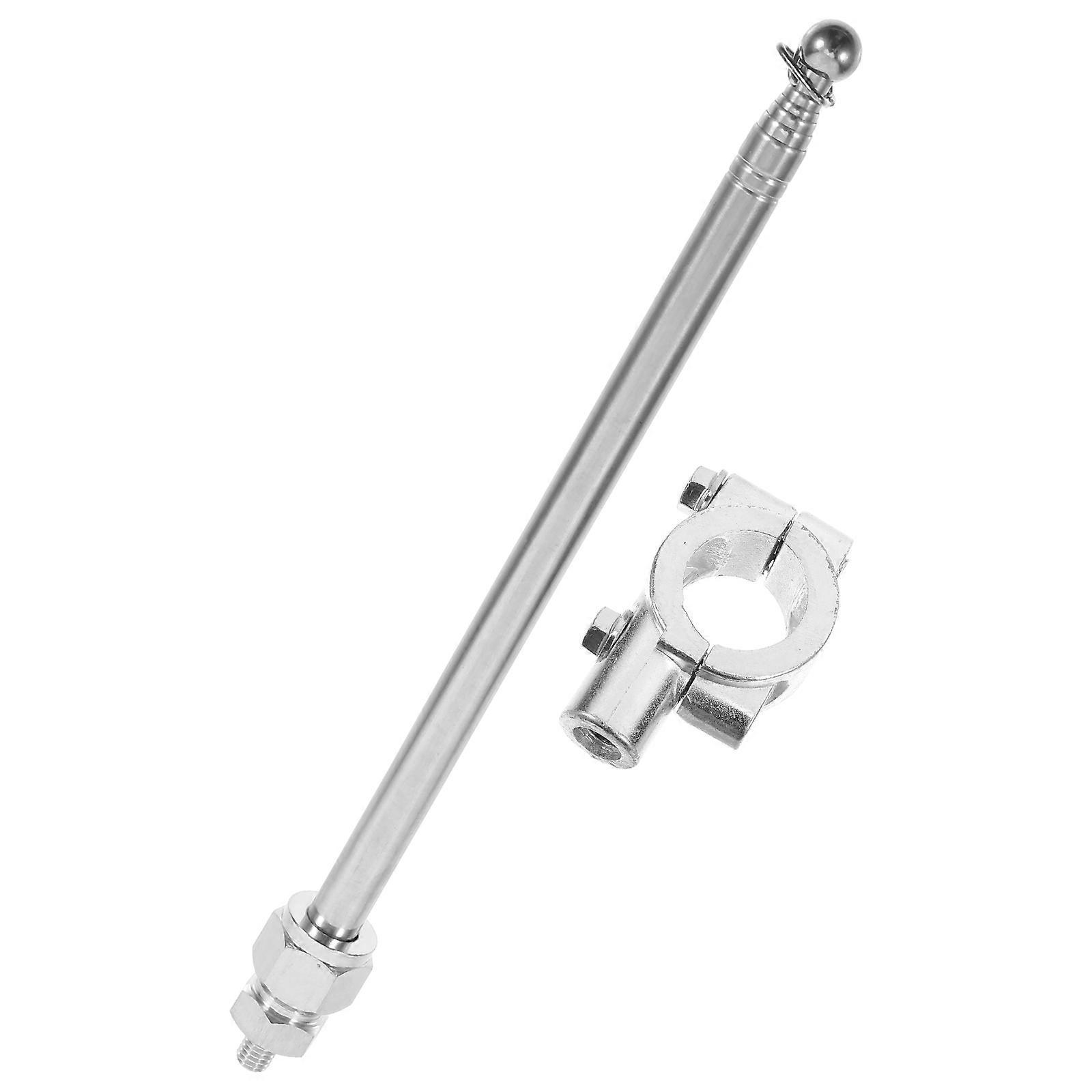Motorrad-fahnenmast-lenkerhalterung Fahnenmasthalter Fahrradzubehör-120.00x3.50x2.00cm-silver