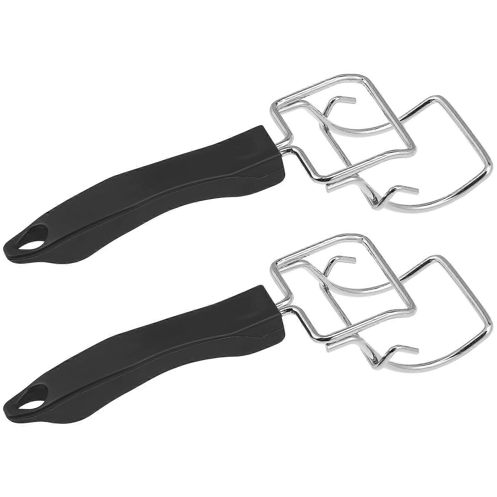 2 Stück Ofenklammern, Hitzebeständig, Zum Herausziehen Von Ofenrosten, Tellerklammern, Heißblechklammern, Ofenrostzieher-19.90x6.00x4.00cm-black