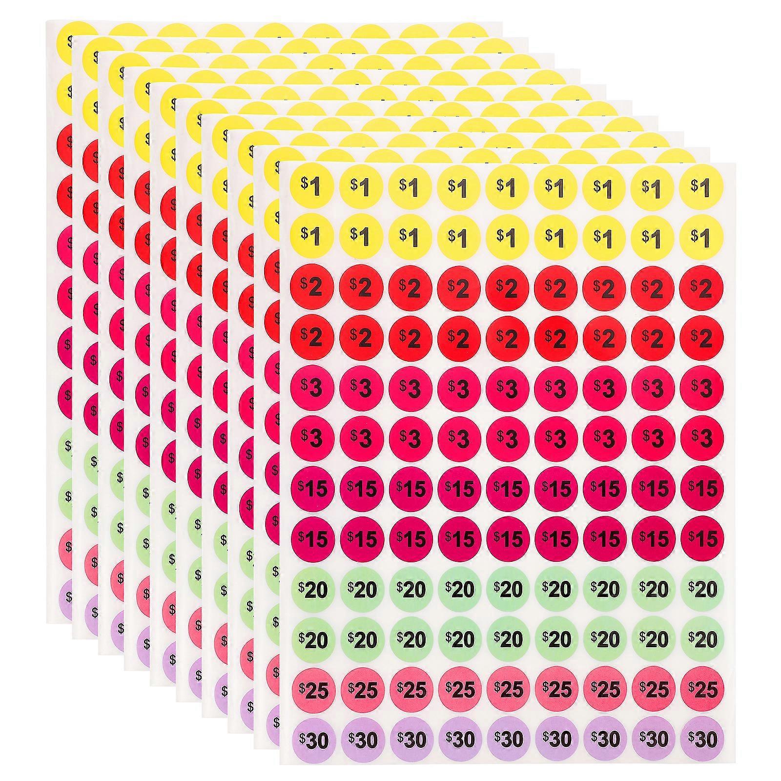 10 Blatt Selbstklebendes Preisschildpapier, Preismarkierungsetiketten, Marktpreis-tools, Aufkleber Für Kleinunternehmen-26.40x21.00x0.10cm
