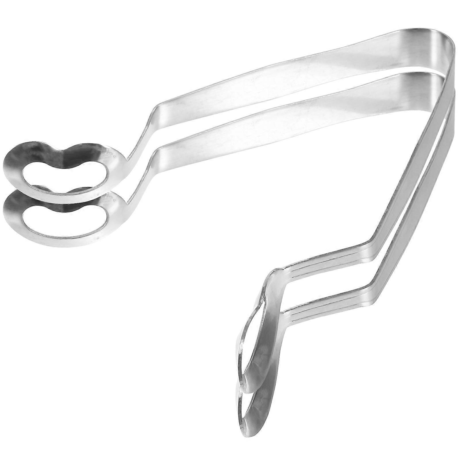 Stück Edelstahl-schneckenzangen Für Restaurants Und Haushalte-15.50x4.30x1.30cm-silver