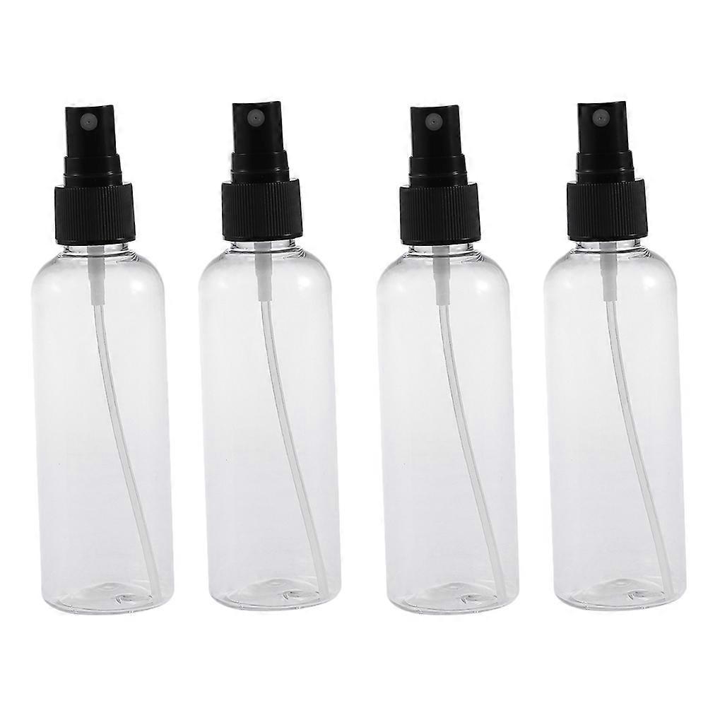 Stück 100 Ml Leere Kunststoff-sprühflaschen Für Make-up Und Hautpflege, Nachfüllbar, Ideal Für Reisen (transparente Flaschen Mit Schwarzem Sprühkopf)-1
