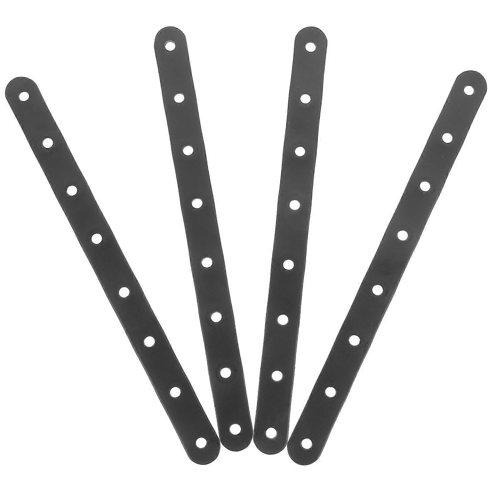 Stück Flachplatten-winkel, Gerade Halterungen, Reparaturplatten, Gerade Strebenhalterungen-24.40x1.80x0.30cm-black