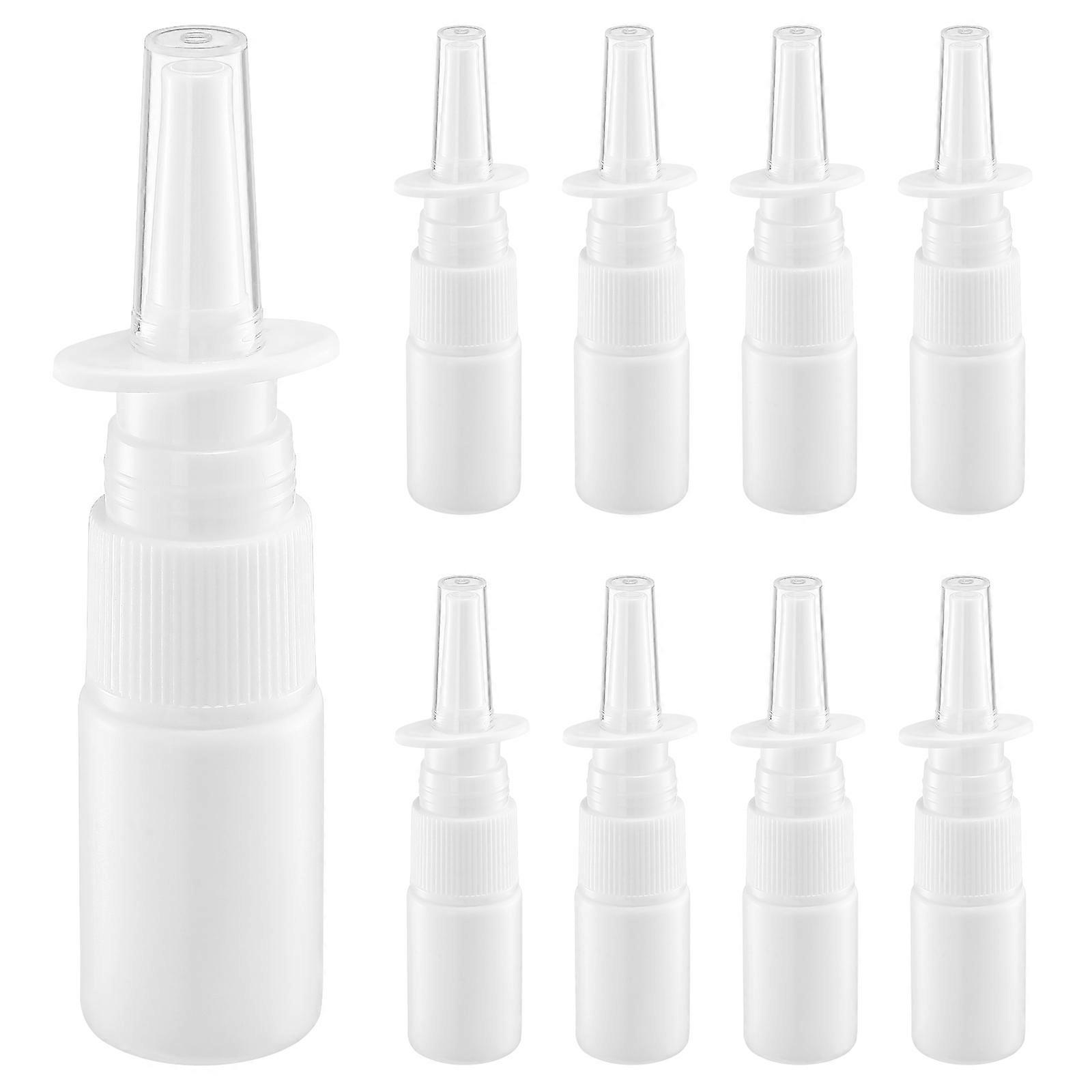 20 Stück Nasensprayflaschen, Nebelsprühflaschen, Leere Reisegrößen-sprühflaschen Aus Kunststoff (10 Ml)-9.50x2.00x2.00cm-white