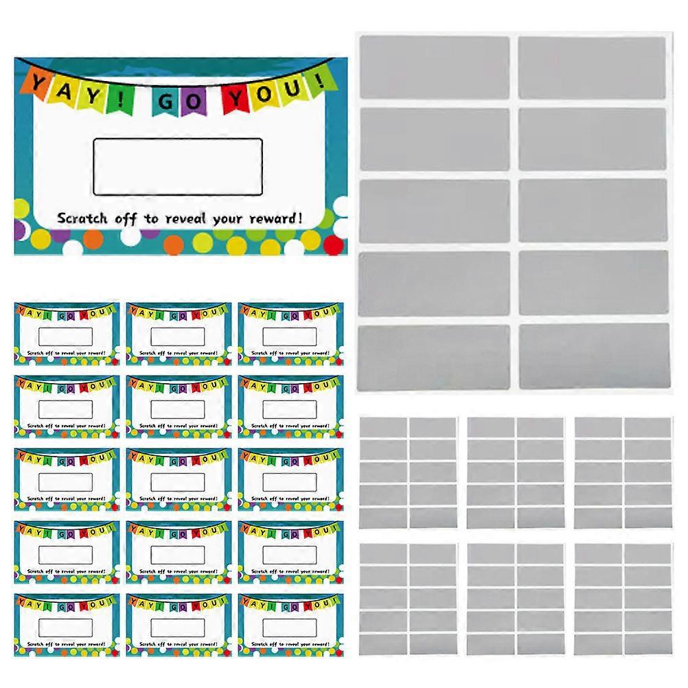 100 Blatt Rechteckige Diy-rubbelaufkleber, Selbstklebend, Zum Abziehen Und Aufkleben-9.00x5.00x0.01cm-multi