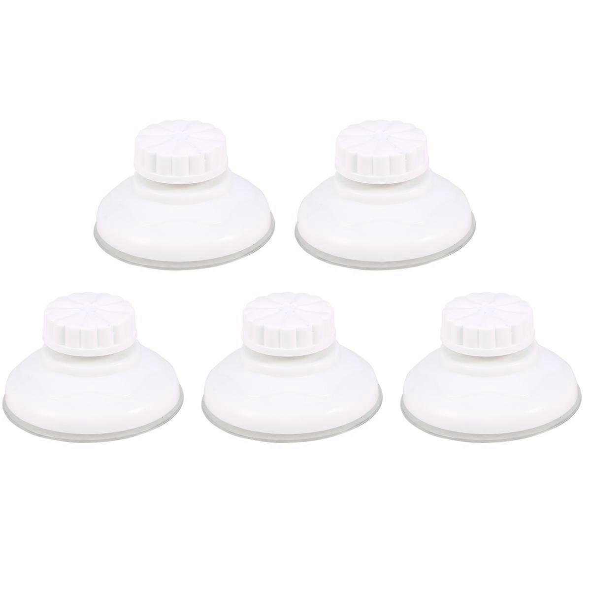 Stück 6,1 Cm Große, Drehbare Pvc-saugnäpfe Mit Schraubstange Als Zubehör Für Badewannenablagen Und Duschkörbe-5pcs-white