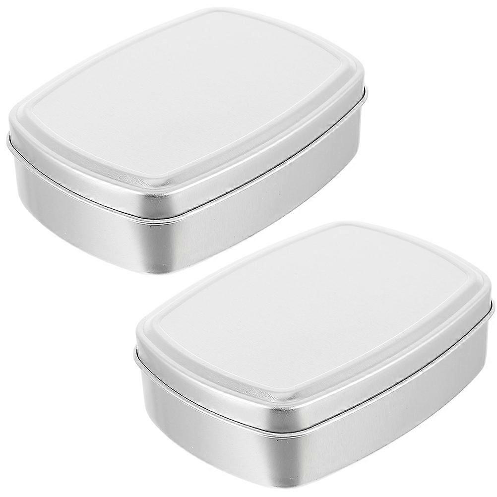 Stück Staubdichte Seifenhalter, 120 Ml, Praktische Seifenbehälter Mit Deckel-9.50x7.00x3.00cm-silver