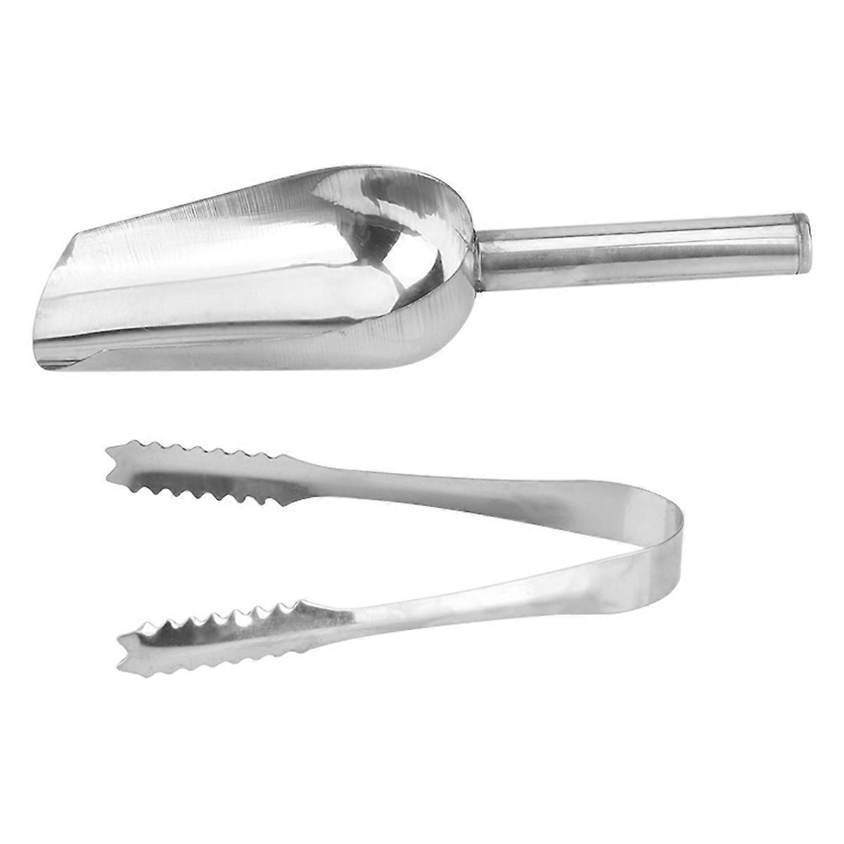Stück Edelstahl-eisschaufel, Süßigkeitenbuffet-eiszange, Küchenhelfer, Schaufeln Für Hochzeiten, Bars, Grillpartys (6/8 Zoll)-silver