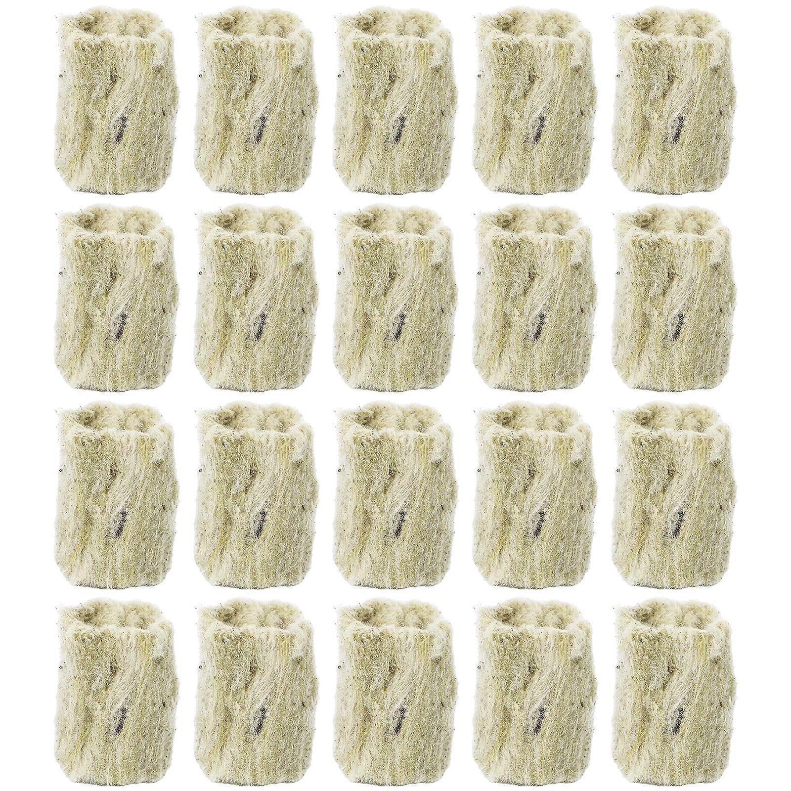 20 Stück Anzuchtwolle-plugs Für Hydroponische Kultur Ohne Erde, Zylindrische Anzuchtblöcke, Kultivierungsröhren-3.00x2.00x2.00cm-light Green