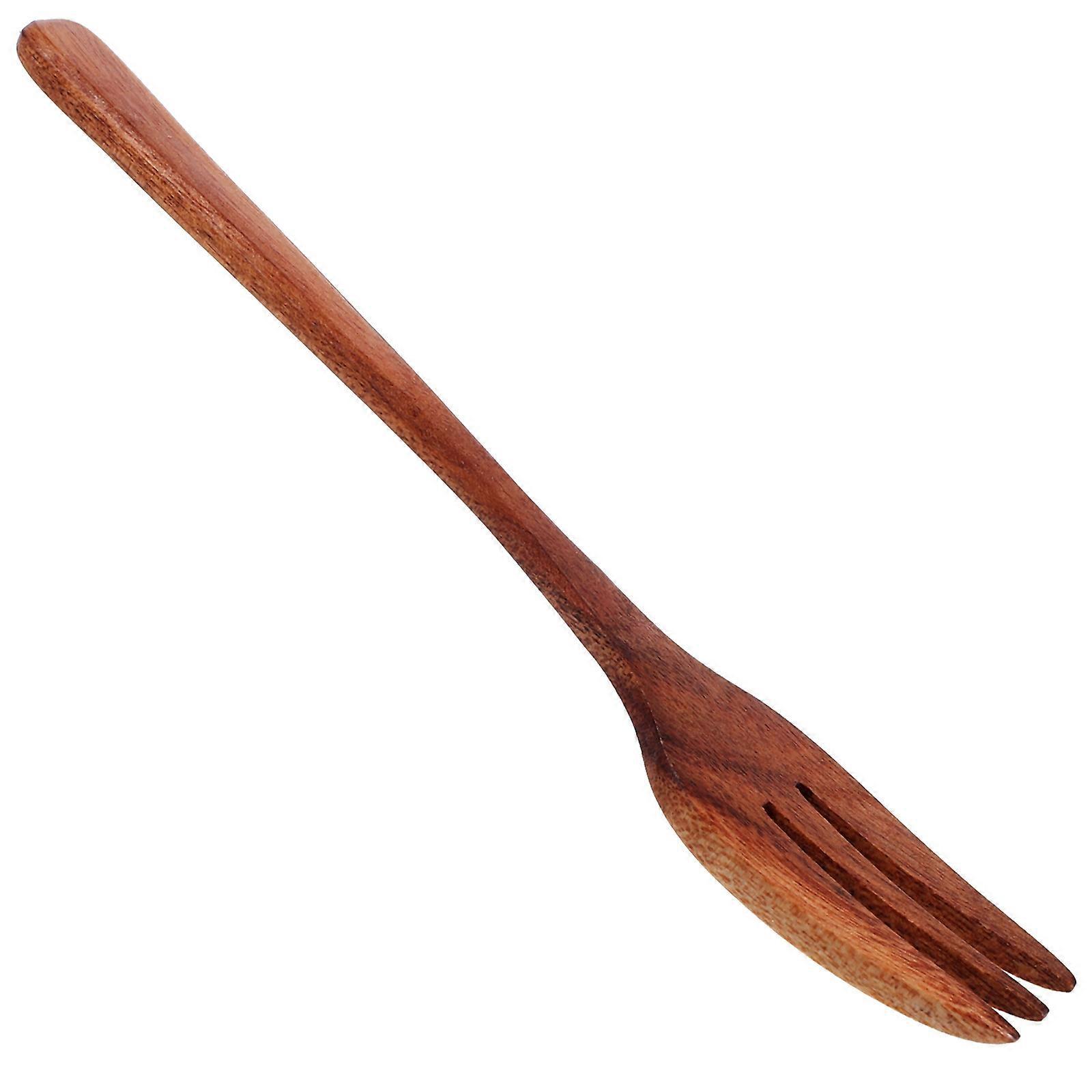 Küchengabel Aus Glattem Holz Mit Langem Griff-16.50x3.00x1.00cm