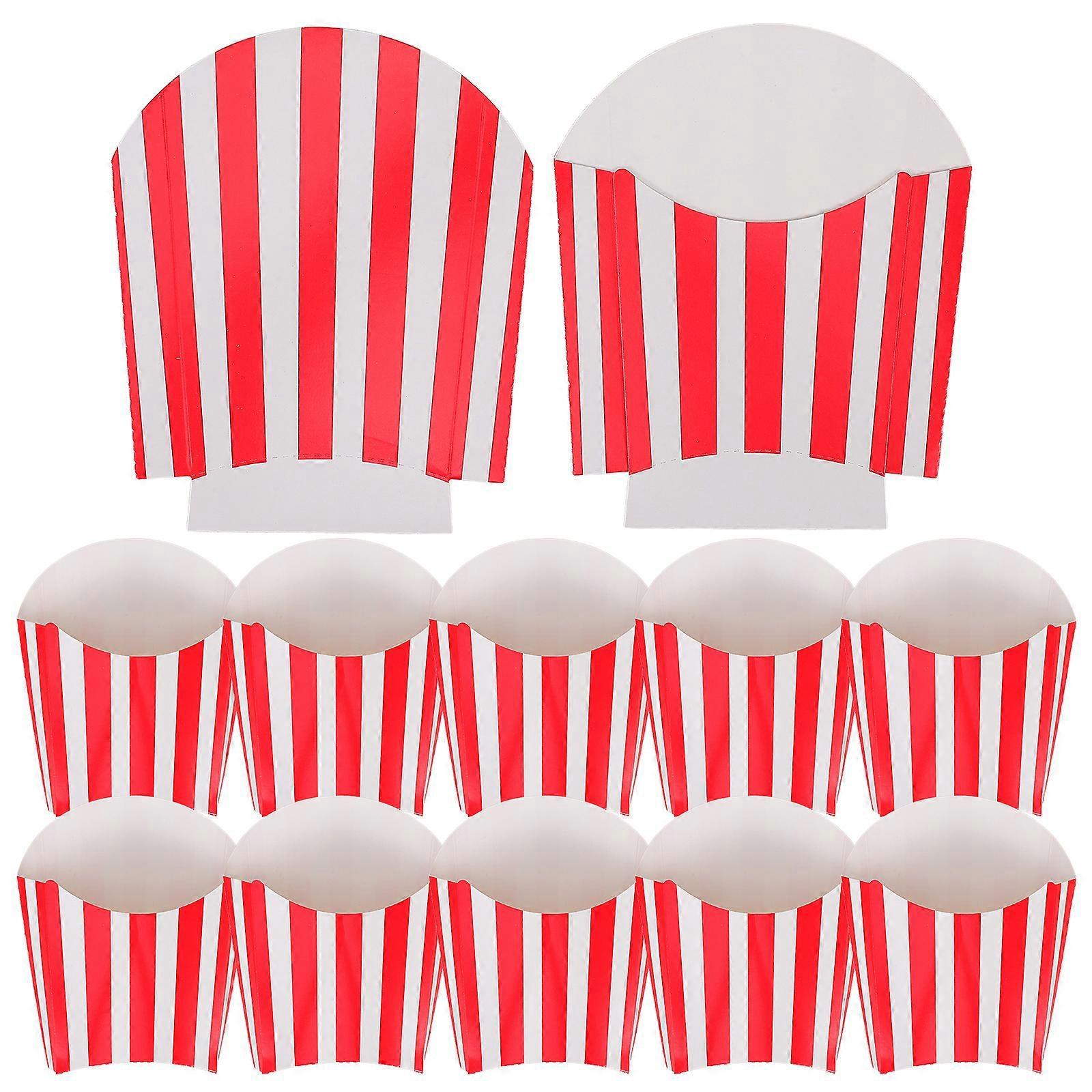 50 Popcorn-geschenkboxen, Pommes-frites-halter, Snack- Und Süßigkeitenbehälter Für Den Filmabend-13.00x11.00x4.50cm