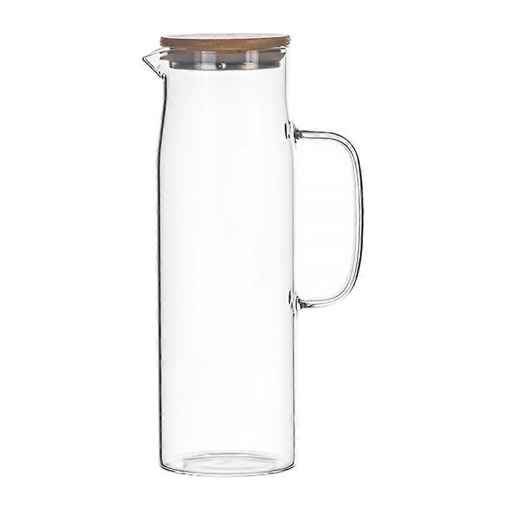 Stück 1,2 L Großer Glaswasserkrug, Glasflasche Für Kaltes Wasser, Fruchtsaftkrug-24x10cm
