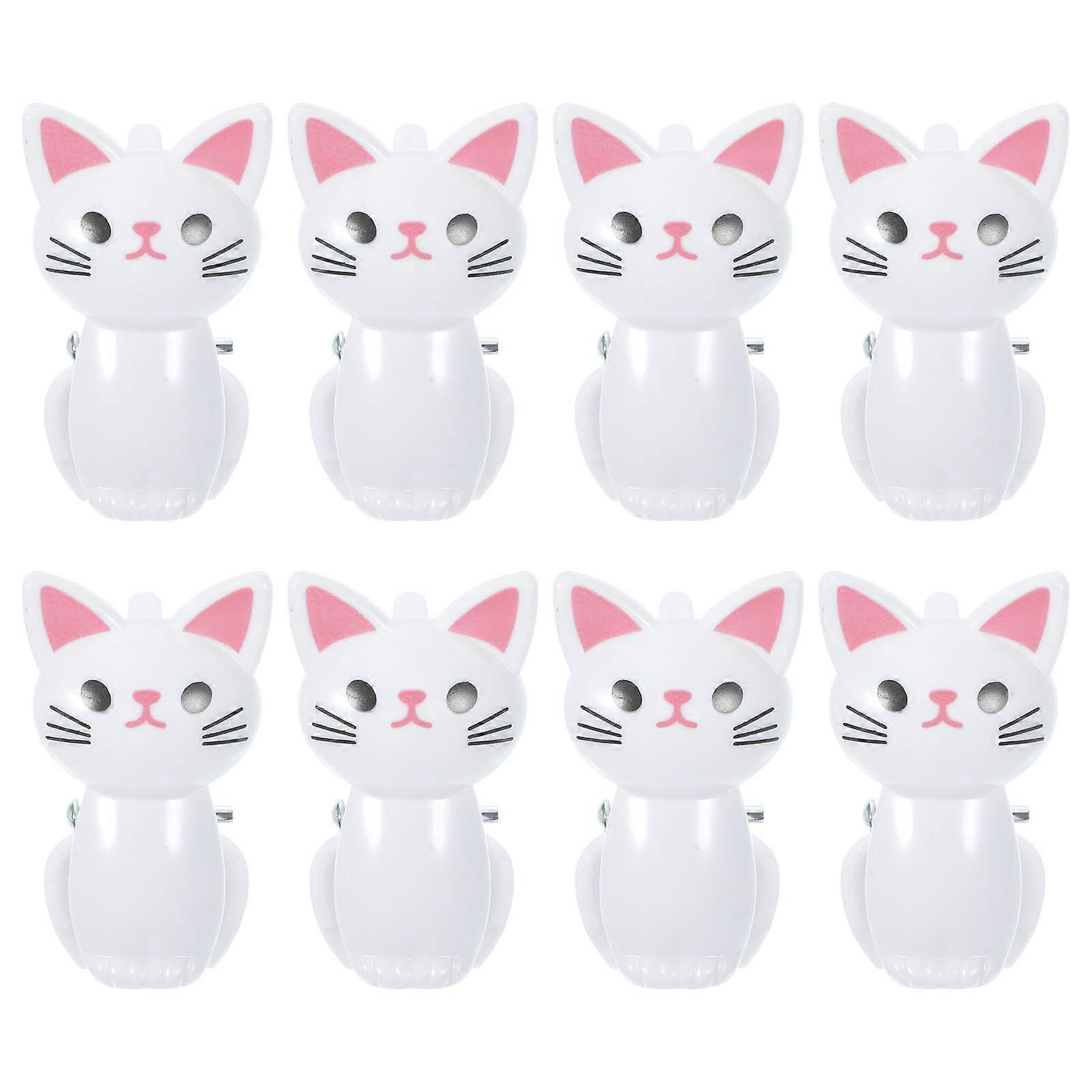 Stück Niedliche Katzenclips Für Chipstüten, Küchenbeutelclips Für Luftdichten Verschluss, Mehrzweckclips-4.3x3.7x2.6cm-white