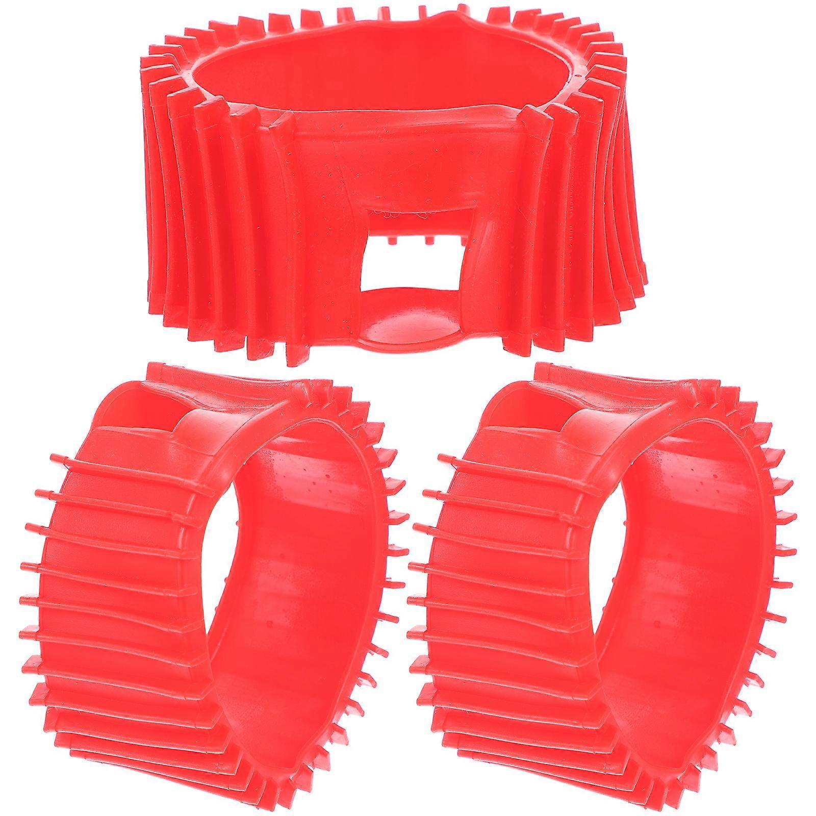 3-teiliges Set Sauerstoff- Und Acetylenmanometer-abdeckungen, Propanmanometer-abdeckungen, Manometerschutz-6.00x6.00x3.30cm-red