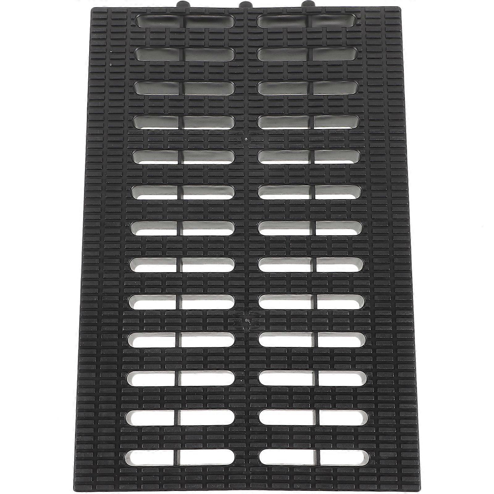 Abflussrost Aus Kunststoff, Küchenabflussrost, Abdeckung Für Abflussrinne, Gitterrost-31.00x20.00x2.20cm-black