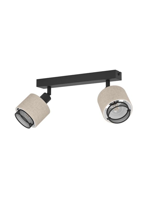 EGLO ROSLEY SPOT RAIL L310 2XE14 SCHWARZ/LEINEN