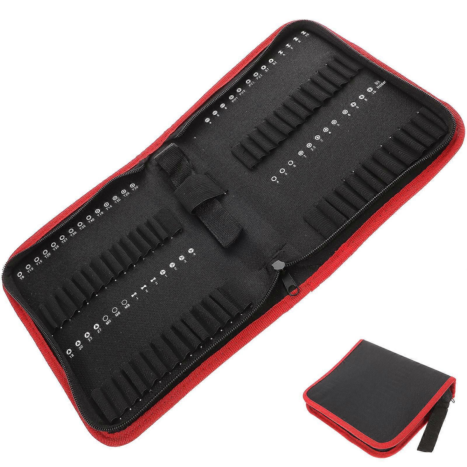 Werkzeugtasche Aus Oxford-gewebe, Kleine Werkzeugtasche Für 55 Bits-22.8x17.5cm-black