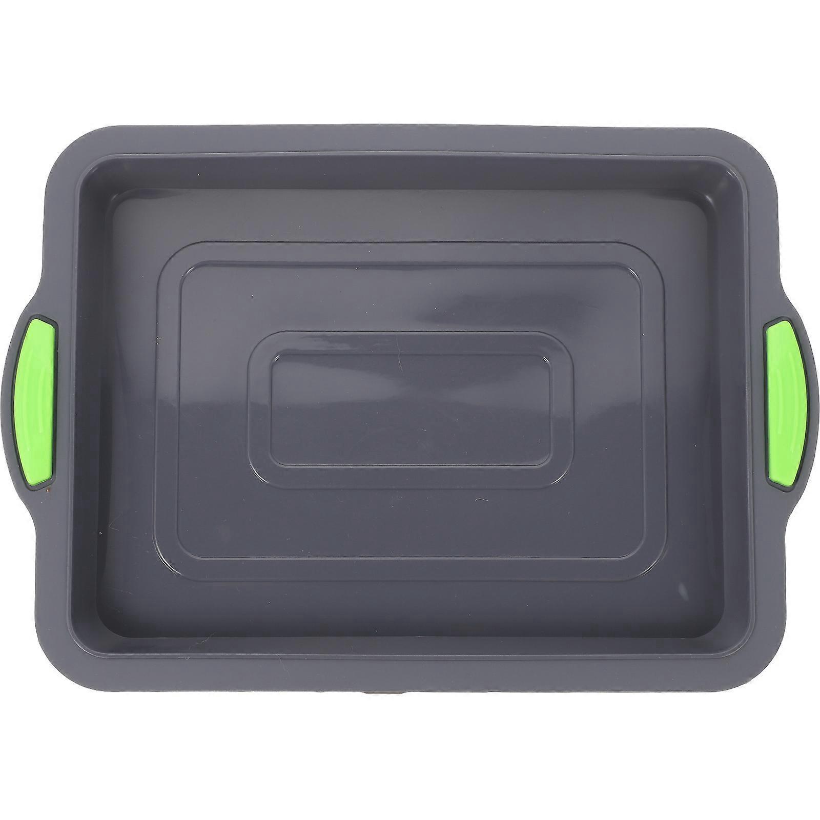 Hitzebeständige Backform, Multifunktions-kuchenform, Antihaft-silikonform, Backzubehör-34.00x23.50x3.00cm-grey