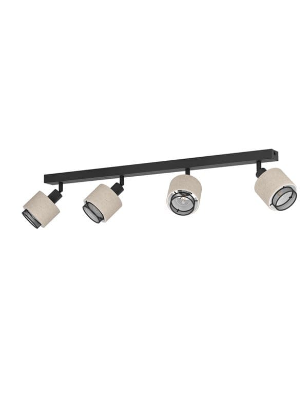EGLO ROSLEY SPOT RAIL L750 4XE14 SCHWARZ/LEINEN