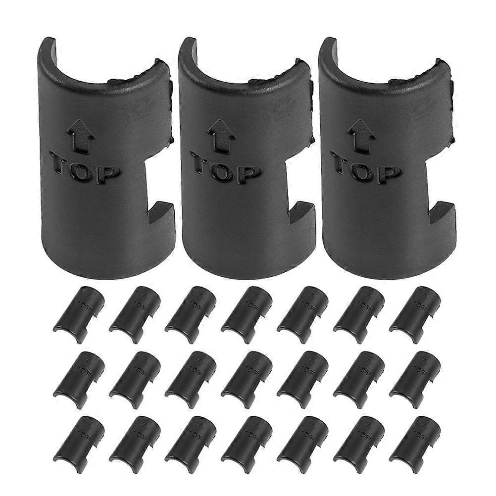 24 Stück Drahtregalclips, Drahtregalverriegelungsclips, Regalhülsen-ersatzteile-4.00x2.50x2.50cm-black
