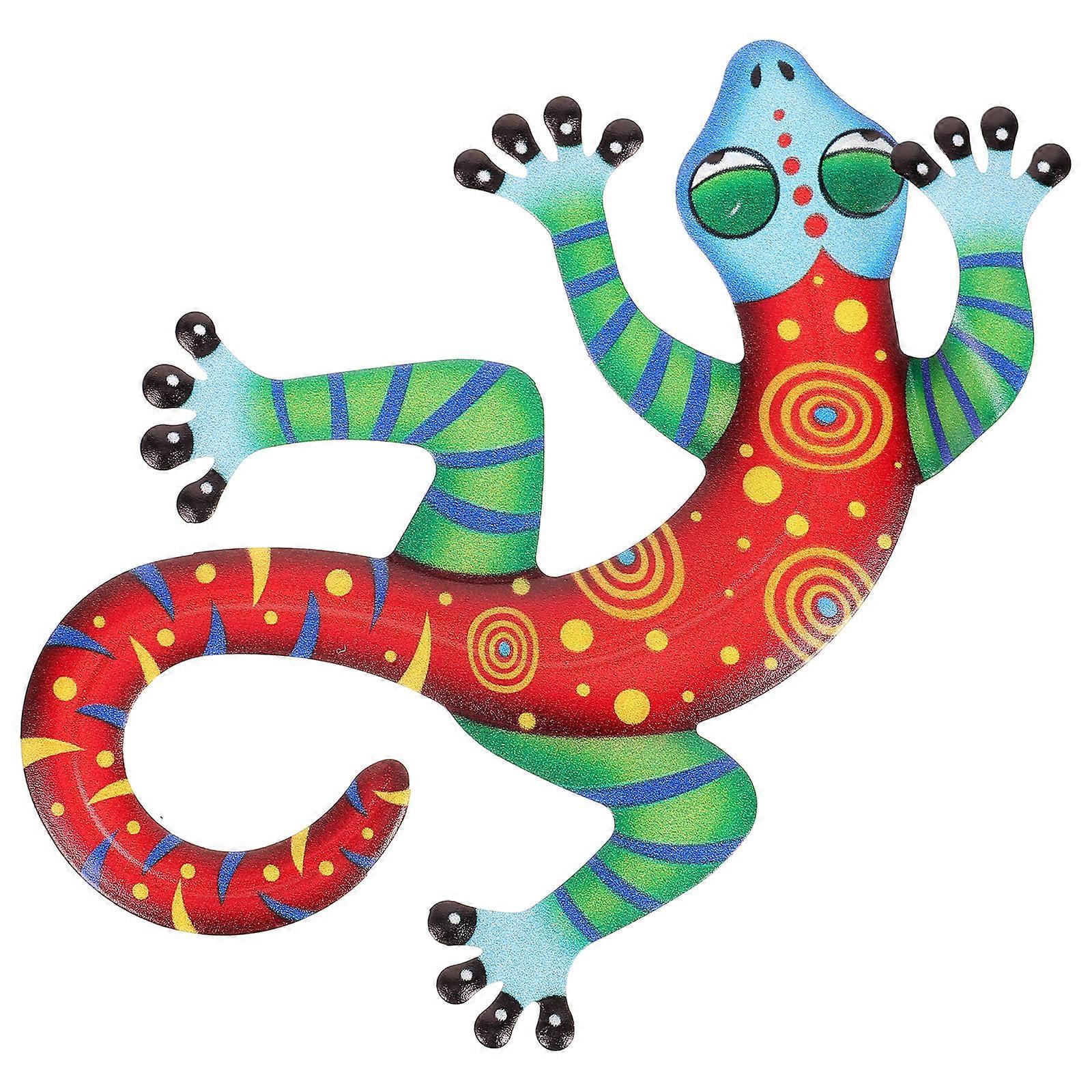 Stück Gecko-hängeanhänger, Wanddeko Aus Eisen, Gecko-wanddekoration Für Zuhause-22.00x13.50x0.50cm