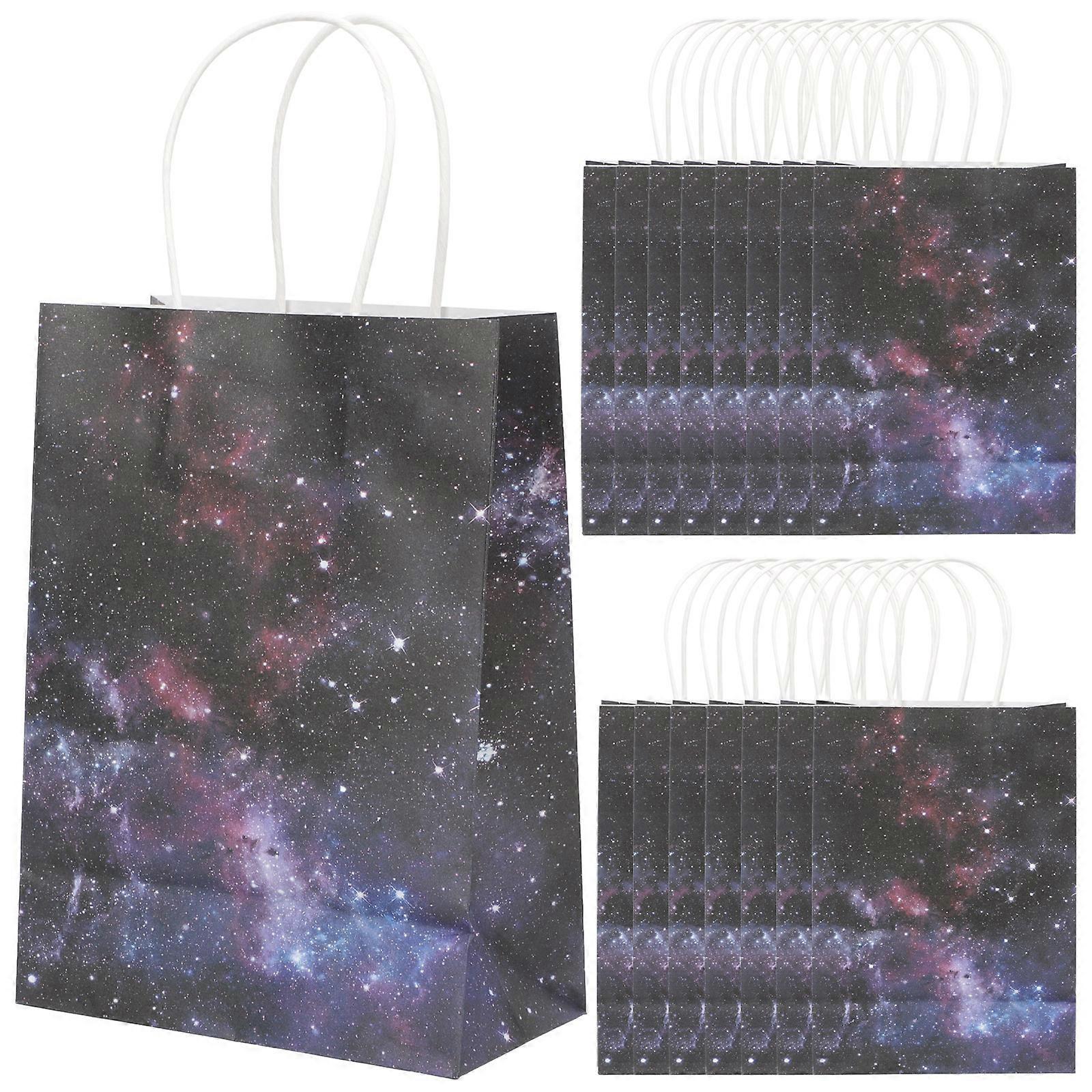16 Geschenktüten, Partytüten Mit Sternenmuster, Geschenktüten Für Feiertage-21x15cm