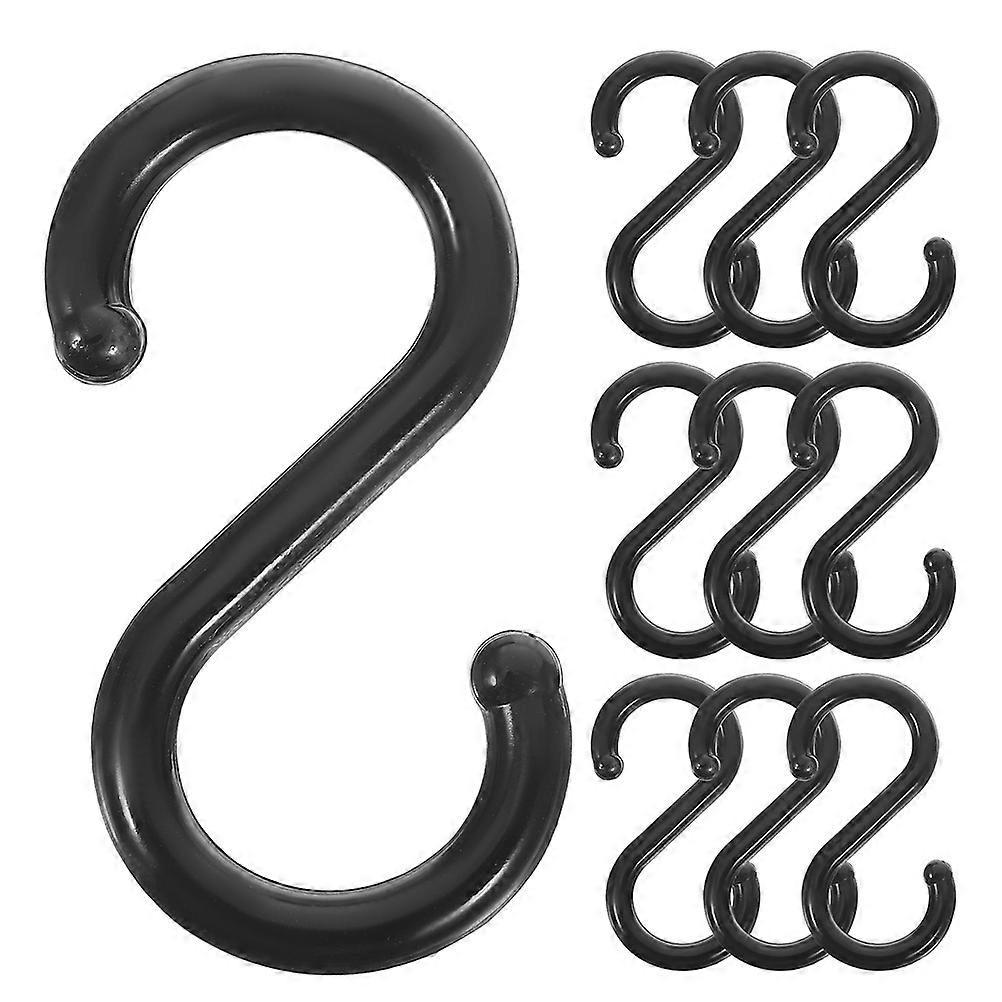 50 Stück S-förmige Haken Zum Aufhängen Von Kleidung Im Kleiderschrank-5.60x2.80x0.50cm-black