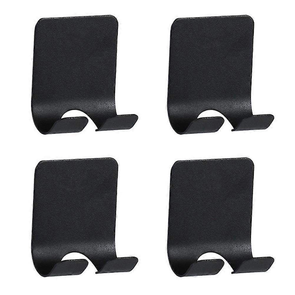 4-teiliger Rasiererhalter Aus Edelstahl, Badezimmer-rasiererhaken, Bohrfreier Aufbewahrungshaken-6.1x4.5cm-black