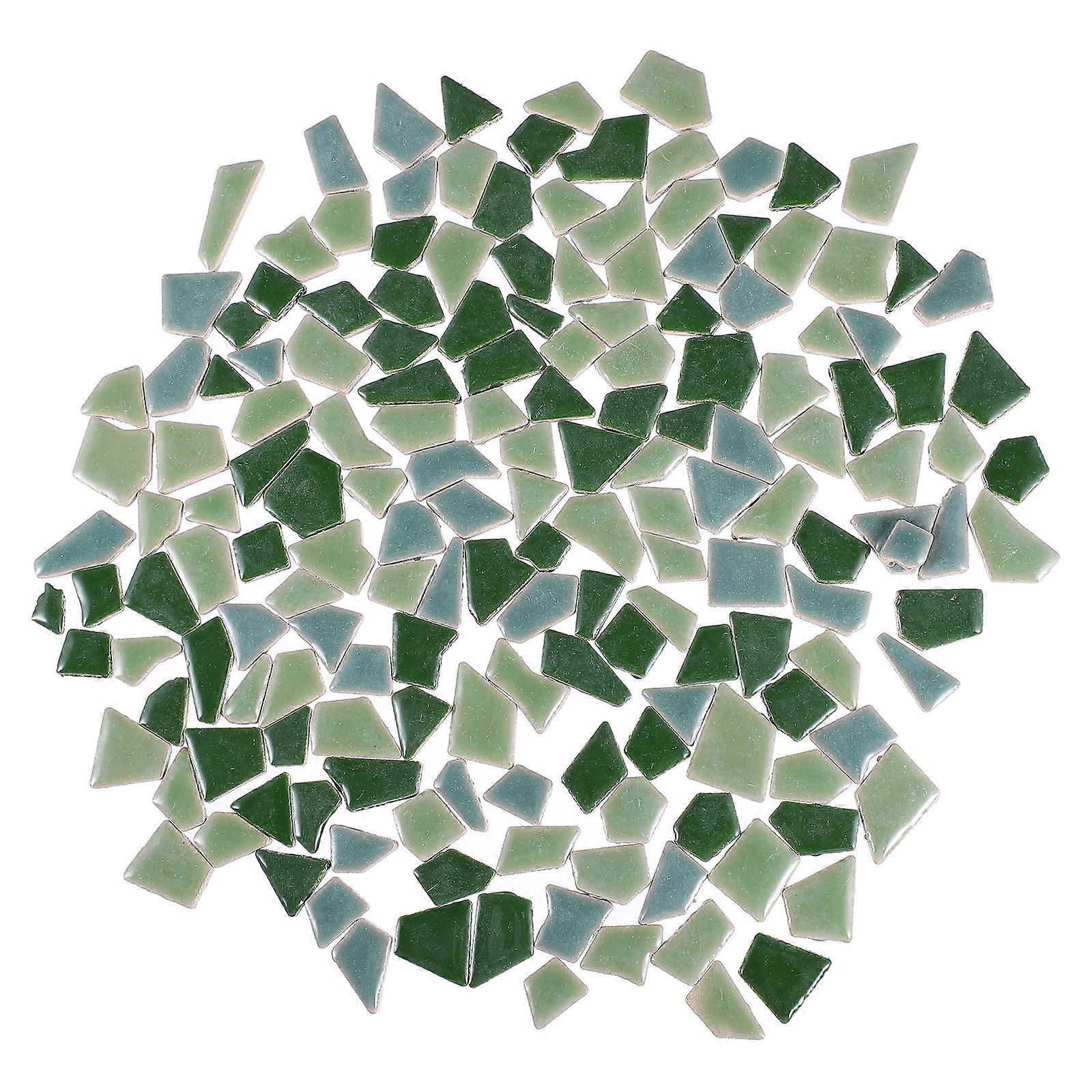 200 G Einzigartige Diy-mosaiksteine, Strapazierfähige Glasierte Mosaikfliesen, Filigrane Diy-mosaikfliesen-2.00x0.40x0.40cm-green