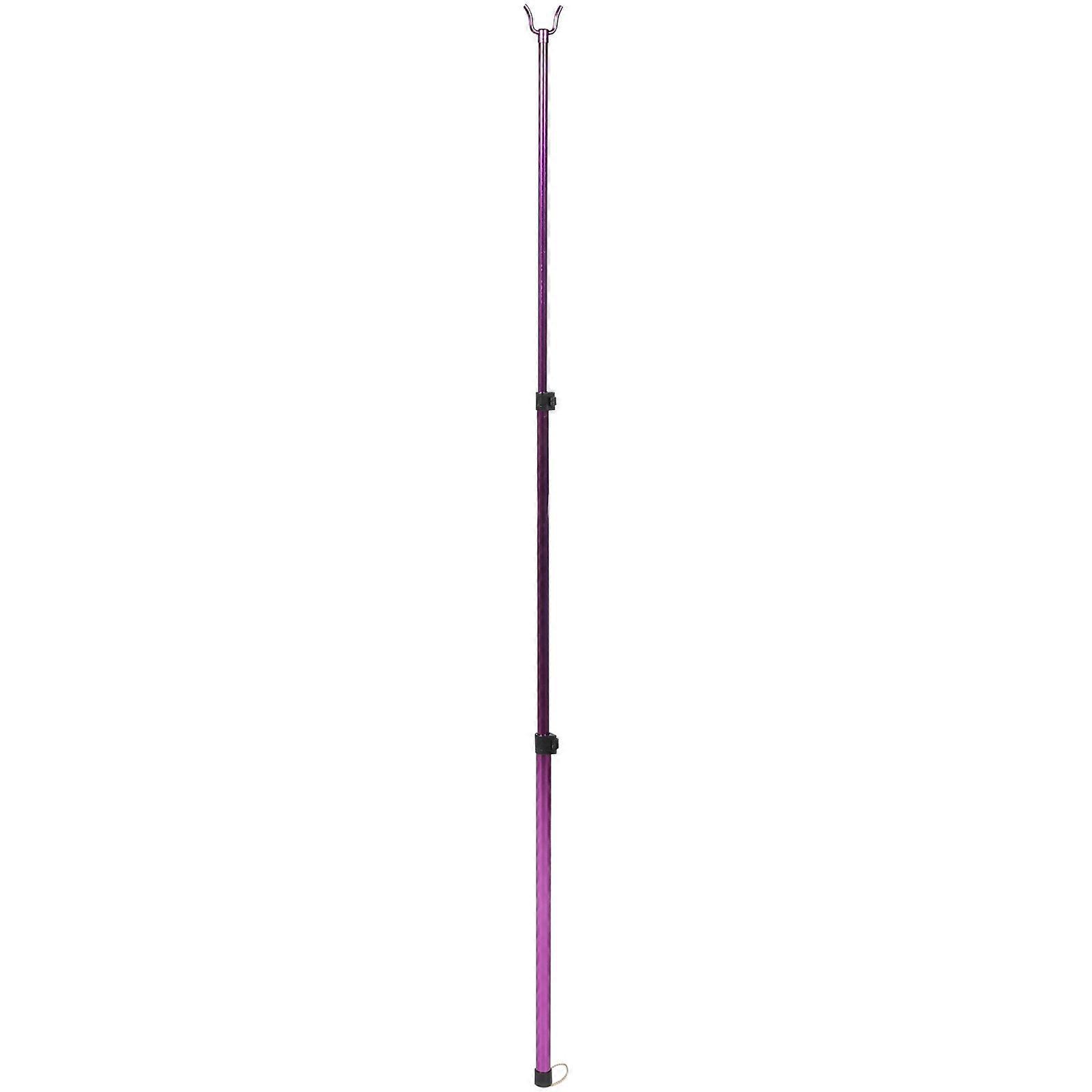 Wäschetrocknungsgabel, Teleskopische Wäschestange, Wäschestange Aus Edelstahl, Wäschestange-128.00x4.50x2.50cm-purple