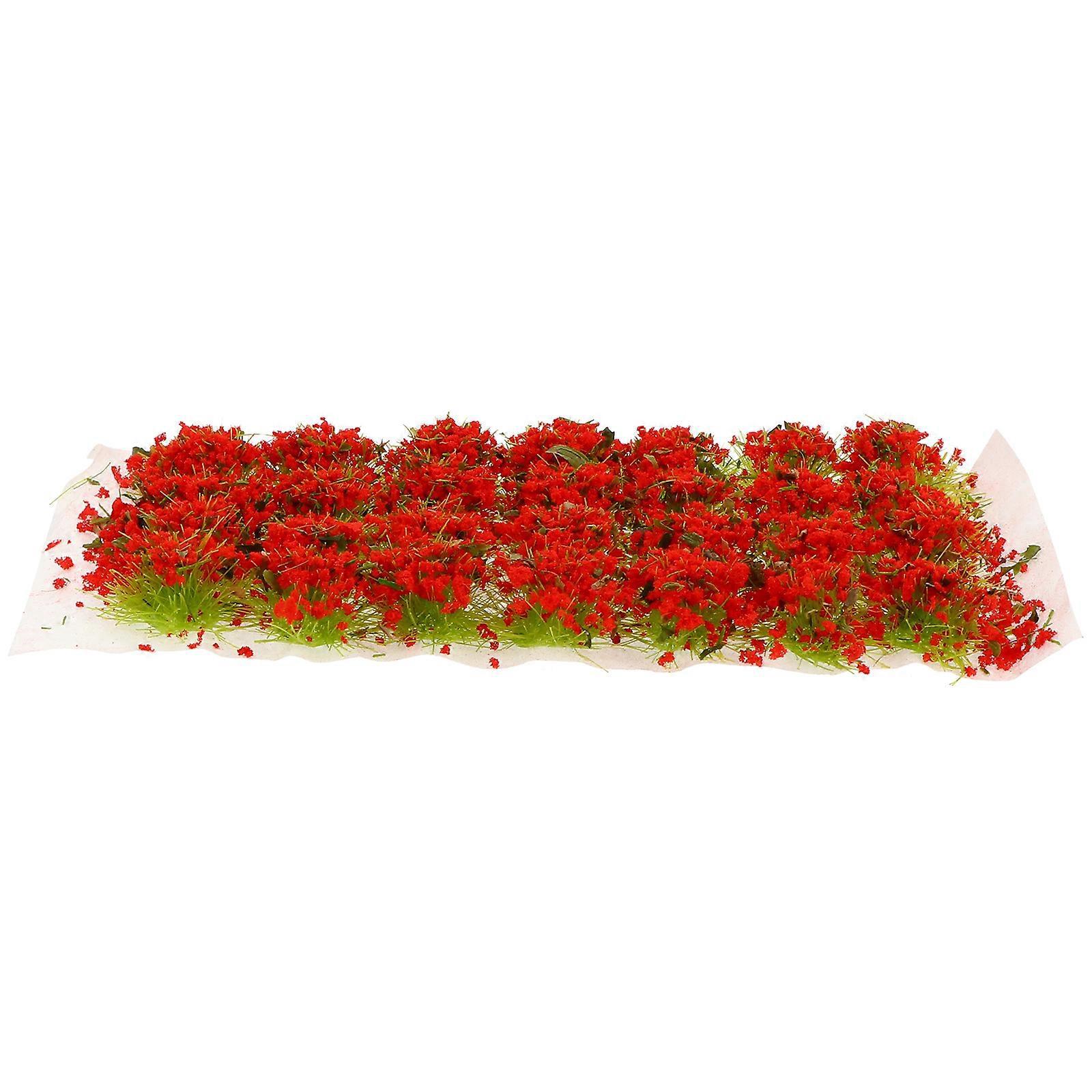 Schachtel Feengarten-simulationsblumen, Miniaturblumen-ornament, Mikro-kunstpflanzen-1.5x1cm-red